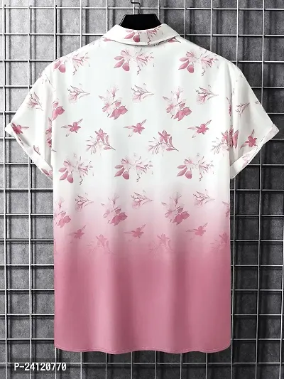 Uiriuy Shirt for Men || Casual Shirt for Men || Men Stylish Shirt || Men Printed Shirt (X-Large, Pink Flower)-thumb3