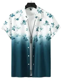 Uiriuy Men's Lycra Digital Print Casual New Shirt Casual Shirts (X-Large, Sky Flower)-thumb4