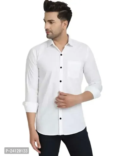 RK HUB Formal Men's Shirt (X-Large, White 6)