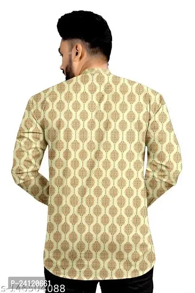 RK HUB Men's Digital Ptinted Half Sleeve Rayon Kurtas (X-Large, Care)-thumb2