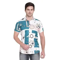 SL FASHION Funky Printed Shirt for Men Half Sleeves (X-Large, Green Mixx)-thumb2