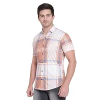 RK HUB Men's Lycra Digital Print Casual New Shirt (X-Large, Brown #)-thumb2