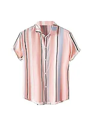 Uiriuy Men's Lycra Digital Print Casual Shirt Casual Shirts (X-Large, Pink Patti)-thumb2