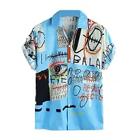 Uiriuy Men's Lycra Digital Print Casual Shirt (X-Large, BALA)-thumb2