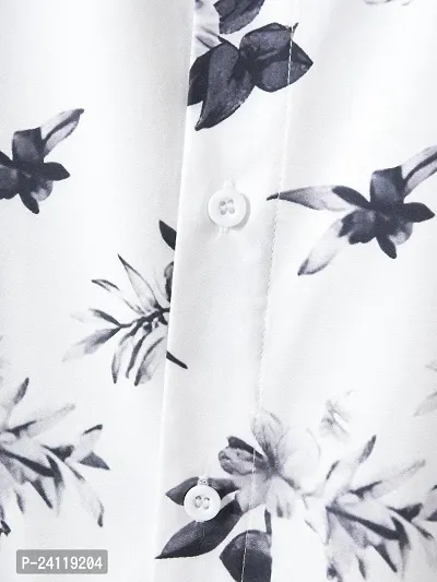 Uiriuy Shirt for Men || Casual Shirt for Men || Men Stylish Shirt || (X-Large, Black Flower)-thumb5