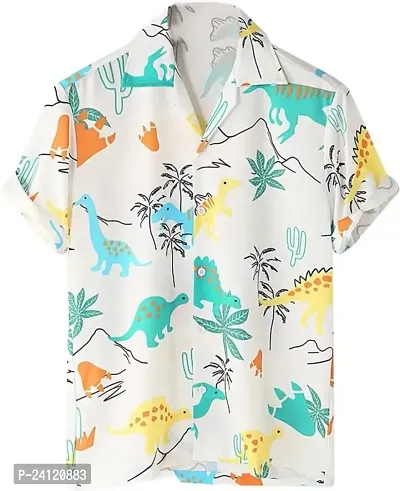 SL FASHION Funky Printed Shirt for Men. (Medium, DAINOSOR)