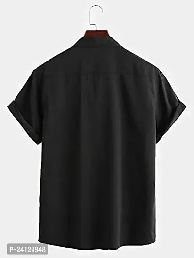 Uiriuy Shirt for Men || Casual Shirt for Men || Men Stylish Shirt || (X-Large, Black CHAKLI)-thumb3