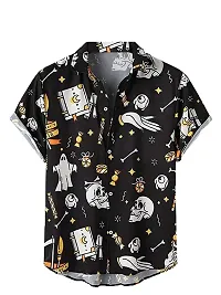 Uiriuy Men's Lycra Digital Print Casual Shirt Casual Shirts (X-Large, Dont Belive)-thumb1