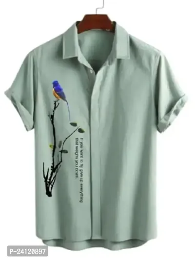 Uiriuy Shirt for Men || Casual Shirt for Men || Men Stylish Shirt || Men Printed Shirt (X-Large, Mehendi CHAKLI)-thumb3