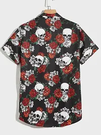 Uiriuy Men Regular Fit Floral Print Cut Away Collar Casual Shirt (X-Large, New KHOPADI)-thumb2