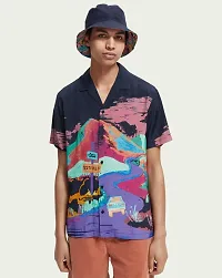 RK HUB Men's Digital Print Rayon Casual Shirt (X-Large, Rohit)-thumb1