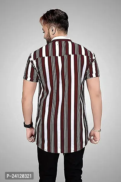 SL FASHION Funky Printed Shirt for Men Half Sleeves (X-Large, Coffe)-thumb3