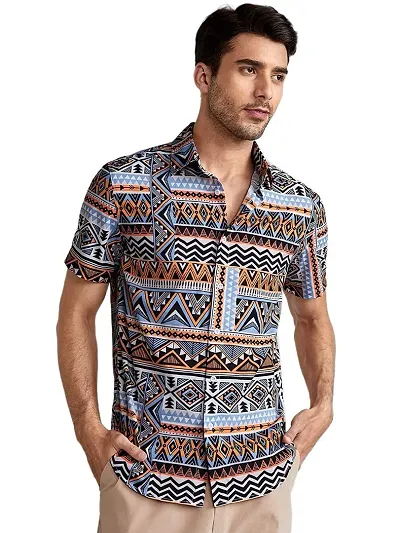 Uiriuy Funky Printed Shirt for Men