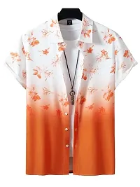 Uiriuy Funky Printed Shirt for Men. (X-Large, Orange Flower)-thumb4