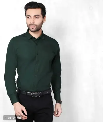 RK HUB Formal Men's Shirt (X-Large, Green 2)-thumb5