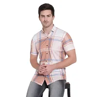 RK HUB Men's Lycra Digital Print Casual New Shirt (X-Large, Brown #)-thumb3