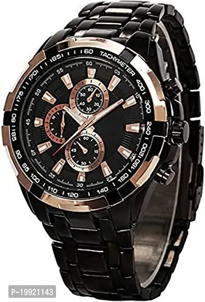 Stylish Black Metal Analog Watch For Men