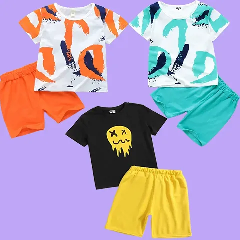 Stylish T-Shirts with Shorts for boys