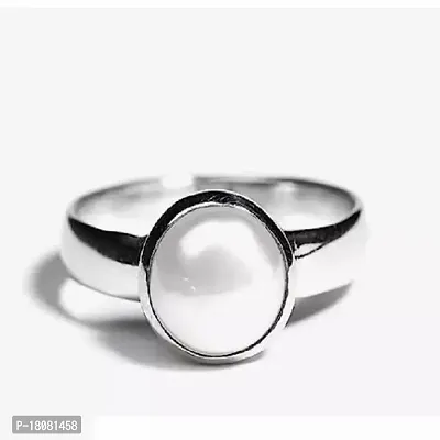 Pearl Silver Finger Ring 3.75 g - Adjustable - For Gents – Viha Online