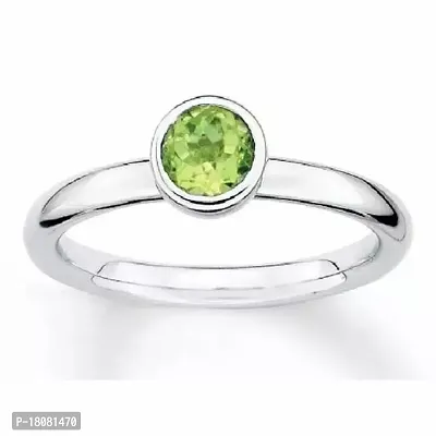 Green Peridot Gemstone Ring For Men