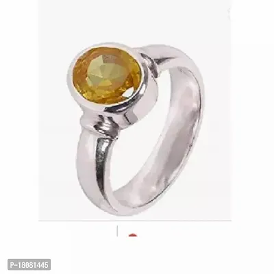 Yellow Sapphire Ring With Natural Pukhraj Stone Lab Certified