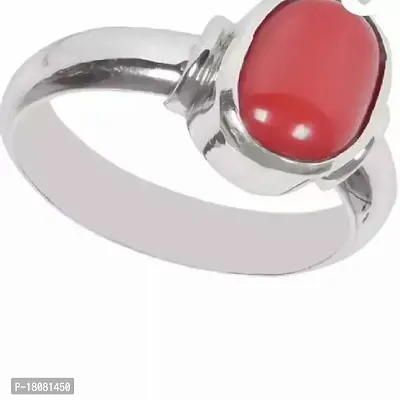 Red Coral Moonga Gemstone Ring-thumb0
