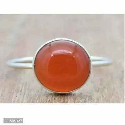 Orange Onyx Stone Ring Silver Plated Ring-thumb0