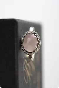 Rose Quartz Gemstone Ring, Rose Quartz Adjustable Ring, Rose Quartz Stone Ring Crystal, Stone Quartz Ring-thumb1