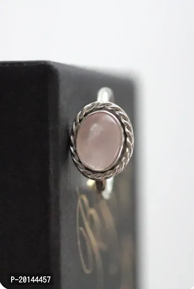 Rose Quartz Gemstone Ring, Rose Quartz Adjustable Ring, Rose Quartz Stone Ring Crystal, Stone Quartz Ring-thumb2