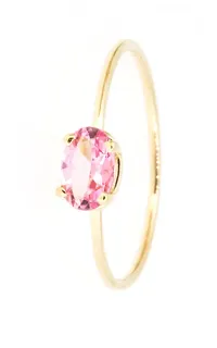 Pink Sapphire Ring With Natural Pink Sapphire Stone Stone Sapphire Gold  Plated Ring-thumb1