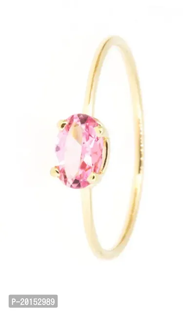 Pink Sapphire Ring With Natural Pink Sapphire Stone Stone Sapphire Gold  Plated Ring-thumb2