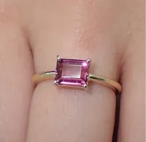 Pink Sapphire Ring With Natural Pink Sapphire Stone Stone Sapphire Gold  Plated Ring-thumb3