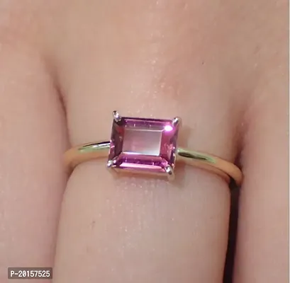 Pink Sapphire Ring With Natural Pink Sapphire Stone Stone Sapphire Gold  Plated Ring-thumb4