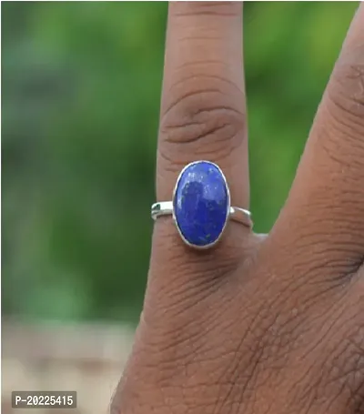 Lapis Lazuli Ring  Adjustable Panchdhatu Silver Plated Origional Precious Gemstone for Men and Women