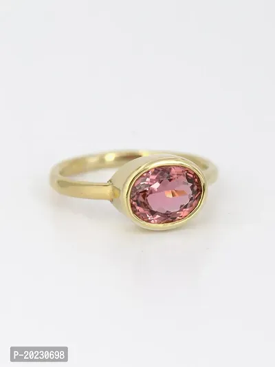 Pink Sapphire Ring With Natural Pink Sapphire Stone Stone Sapphire Gold  Plated Ring-thumb3