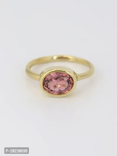 Pink Sapphire Ring With Natural Pink Sapphire Stone Stone Sapphire Gold  Plated Ring-thumb4