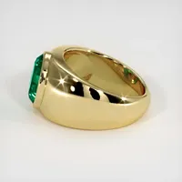 Emerald Ring With Natural Panna Stone Lab Certified Stone Emerald Gold  Plated Ring men  women-thumb1