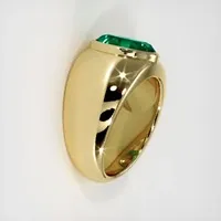 Emerald Ring With Natural Panna Stone Lab Certified Stone Emerald Gold  Plated Ring men  women-thumb2