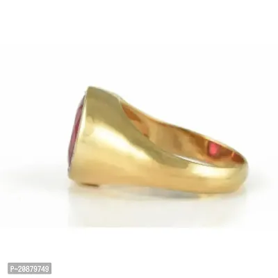 Unique  Effective 100% Original Ruby Manik Ring for Men  Women Ring Gold plated Ring-thumb3