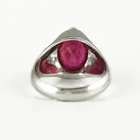 Unique  Effective 100% Original Ruby Manik Stone Ring for Men  Women Alloy Silver Plated Ring-thumb2