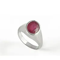 Unique  Effective 100% Original Ruby Manik Stone Ring for Men  Women Alloy Silver Plated Ring-thumb3