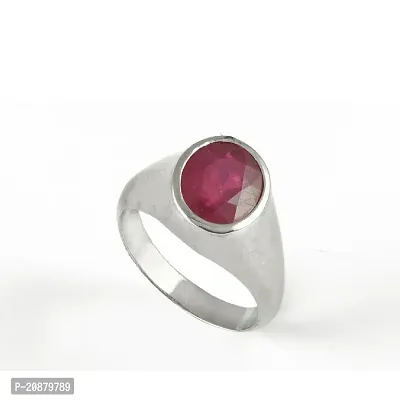 Unique  Effective 100% Original Ruby Manik Stone Ring for Men  Women Alloy Silver Plated Ring-thumb4