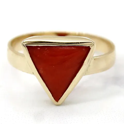 Ring with Stone Lab Certified Stone Plated Ring