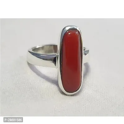 Red coral Ring with Natural Red coral Stone Lab Certified Stone Coral Gold Plated Ring for Men or Women-thumb4