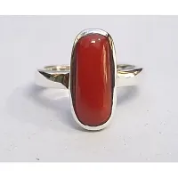 Red coral Ring with Natural Red coral Stone Lab Certified Stone Coral Gold Plated Ring for Men or Women-thumb2