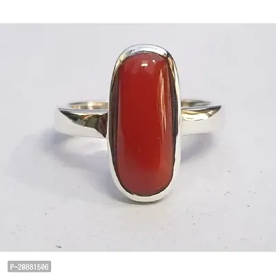 Red coral Ring with Natural Red coral Stone Lab Certified Stone Coral Gold Plated Ring for Men or Women-thumb3