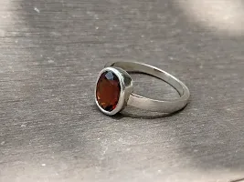 Large Natural Garnet Ring, Sterling Silver Cocktail Ring, Red Garnet Ring, Statement Ring, Silver Plated Ring-thumb2