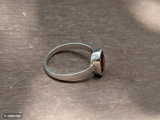 Large Natural Garnet Ring, Sterling Silver Cocktail Ring, Red Garnet Ring, Statement Ring, Silver Plated Ring-thumb4