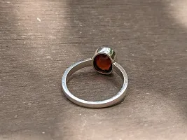 Large Natural Garnet Ring, Sterling Silver Cocktail Ring, Red Garnet Ring, Statement Ring, Silver Plated Ring-thumb1