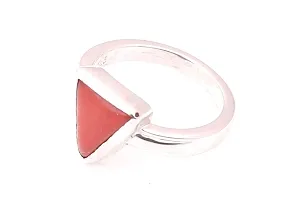 Red coral gold plated ring lab certified gemstone moonga/munga beautiful ring for Men  Women Silver Plated Ring-thumb1